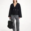 Strickmode^By Malene Birger Tinley Cardigan aus Wollgemisch Black