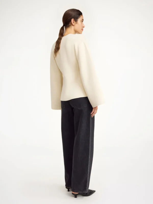 Strickmode^By Malene Birger Tinley Cardigan aus Wollgemisch SoftWhite