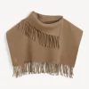 Schals^By Malene Birger Turtla Wollbrustlatz mit Fransen LightBrown