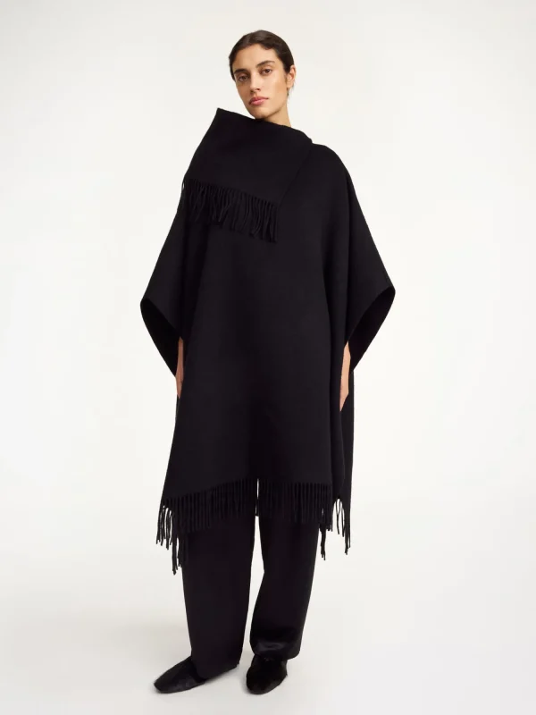 Schals^By Malene Birger Turtlo Wollponcho Black