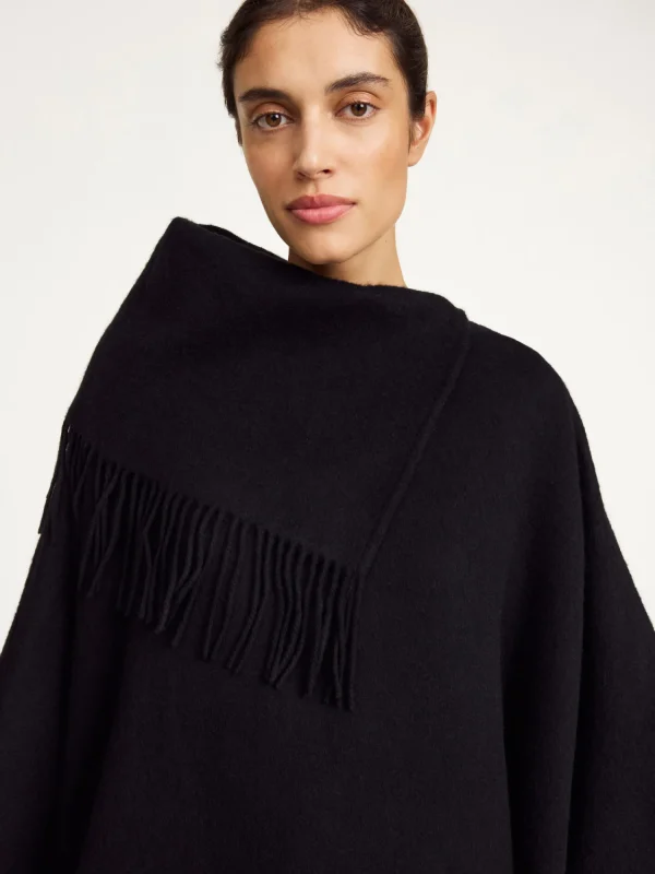 Schals^By Malene Birger Turtlo Wollponcho Black