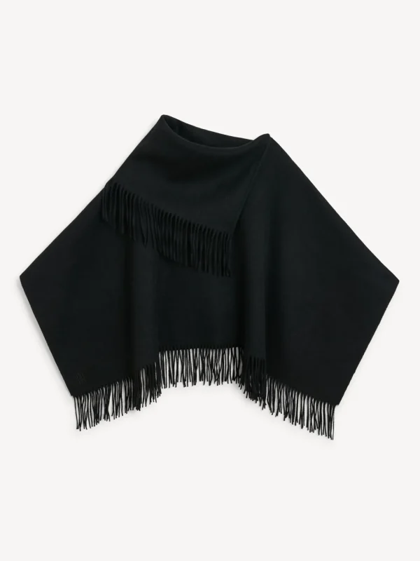 Schals^By Malene Birger Turtma Wollponcho Black