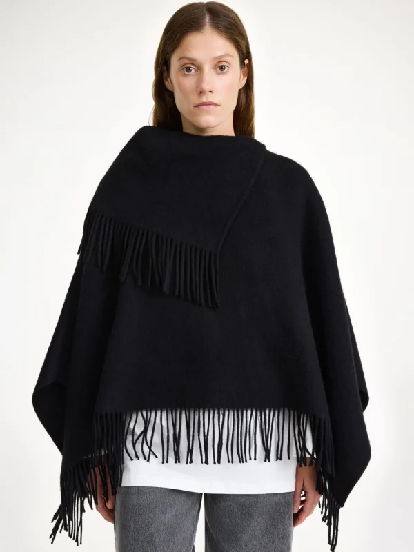 Schals^By Malene Birger Turtma Wollponcho Black