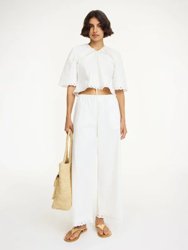 Tops & Blusen^By Malene Birger Ulrikke Top aus Bio-Baumwolle SoftWhite