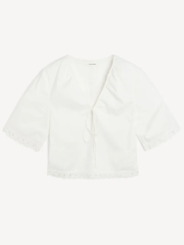 Tops & Blusen^By Malene Birger Ulrikke Top aus Bio-Baumwolle SoftWhite