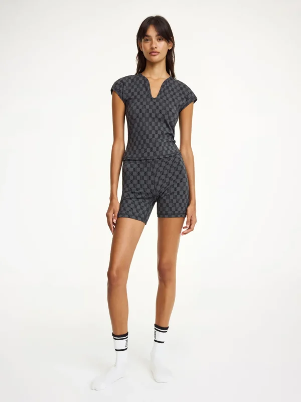 Athleisure Wear | Tops & Blusen^By Malene Birger Venazia Sport-Top MonogramBlack&Grey